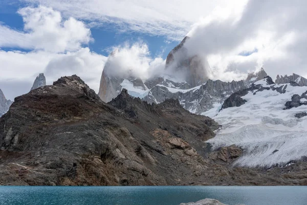 Krajina Laguna Los Tres Chatelu Argentina Cestovní Ruch Patagonii Fitz — Stock fotografie