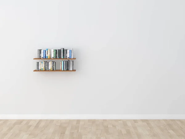 Iç bookshelf odası Kütüphane — Stok fotoğraf