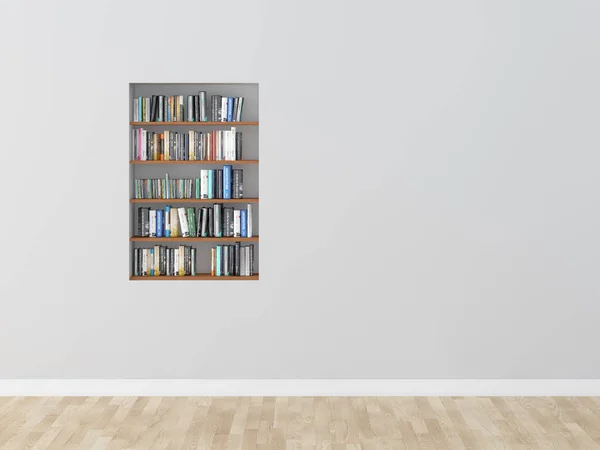 Iç bookshelf odası Kütüphane — Stok fotoğraf