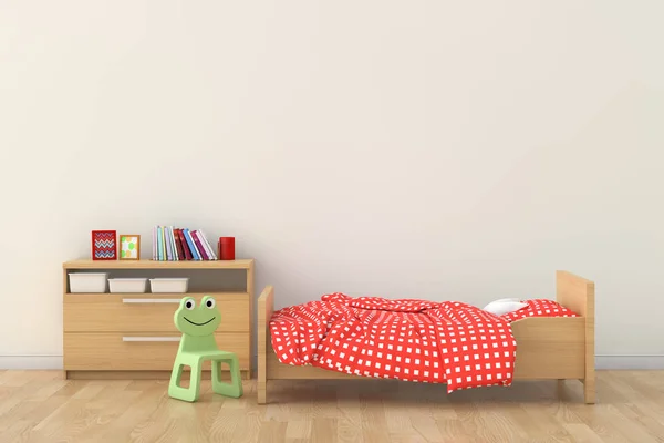 Sovrum för barn. 3D interiör — Stockfoto