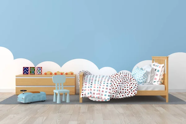 Sovrum för barn. 3D interiör — Stockfoto