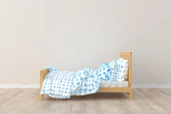 Κρεβάτι παιδικό δωμάτιο. 3D εσωτερικό — Φωτογραφία Αρχείου