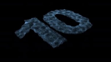 Çokgen dalga akış küçük parçacıklar 4k tarafından bir dizi