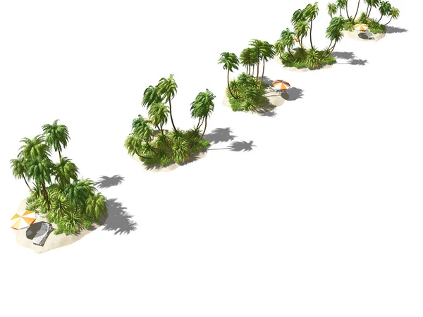 Private Island Ocean Illustration — Stock Photo, Image