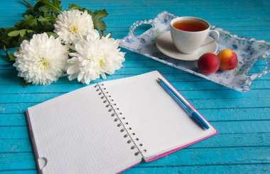 businessmans kahvaltı mavi bir tablo