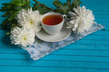 businessmans kahvaltı mavi bir tablo