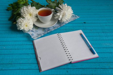 businessmans kahvaltı mavi bir tablo