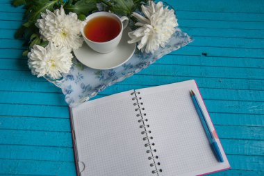 businessmans kahvaltı mavi bir tablo