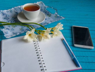 businessmans kahvaltı mavi bir tablo