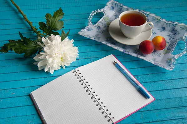 businessmans kahvaltı mavi bir tablo