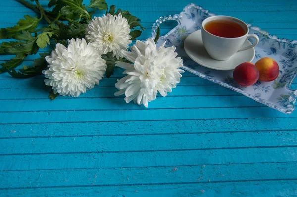 businessmans kahvaltı mavi bir tablo