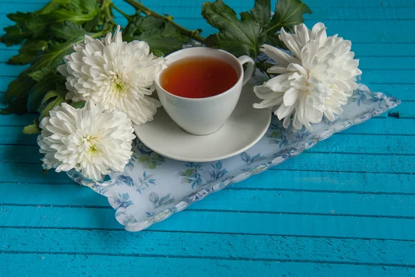 businessmans kahvaltı mavi bir tablo