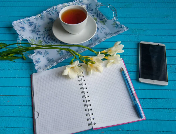 businessmans kahvaltı mavi bir tablo