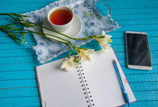 businessmans kahvaltı mavi bir tablo