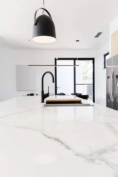 Carrera marble benchtop — Stock Photo, Image