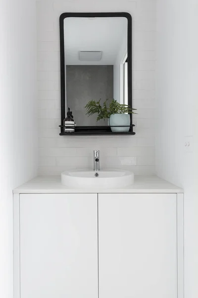 Monochrome powder room — Stock Photo, Image