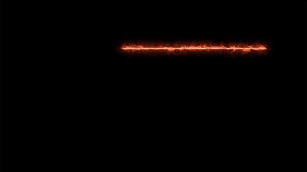 Marco de fuego sobre fondo oscuro (4 K  ) — Vídeo de stock