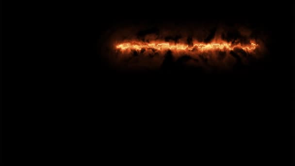 Fire frame on dark background ( 4 K ) — Stock Video