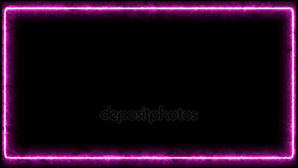 Różowy elektryczne pełną klatkę na ciemnym tle (4 K ) — Wideo stockowe