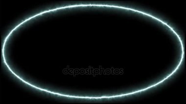 Koyu renk arka plan (4 K beyaz elektrik elips çerçeve )