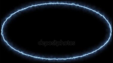 Mavi elektrik elips çerçeve üzerinde koyu renk arka plan (4 K )