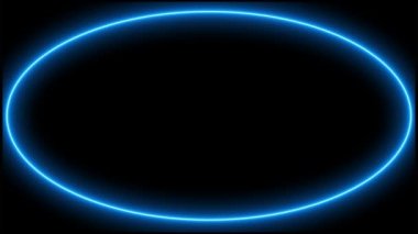 Mavi elektrik elips çerçeve üzerinde koyu renk arka plan (4 K )