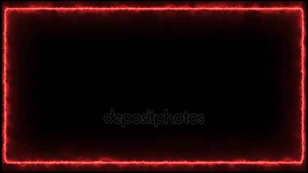 Cuadro completo eléctrico rojo sobre fondo oscuro (4 K  ) — Vídeo de stock