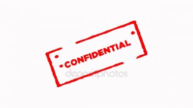 Kırmızı mürekkep damgası yakınlaştırmak ve uzaklaştırmak beyaz arka planda (4 k ile gizli imzaladı) 