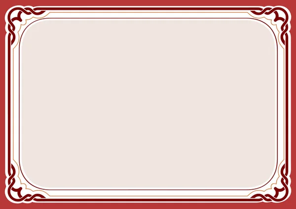 Fond rouge et cadre — Image vectorielle
