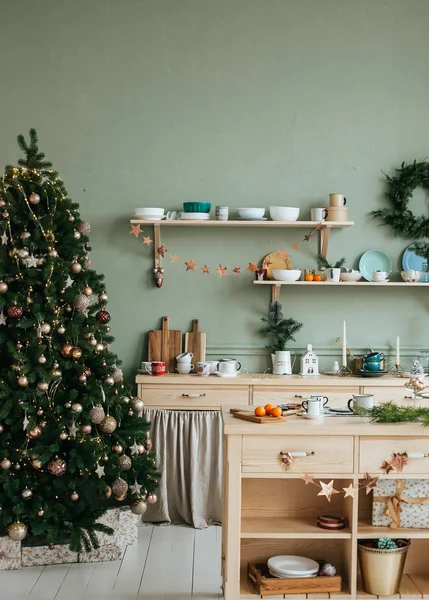 Dekoracja Mieszkania Święta Bożego Narodzenia — Zdjęcie stockowe