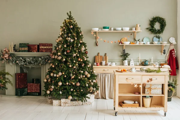 Decoración Del Apartamento Para Las Vacaciones Navidad —  Fotos de Stock