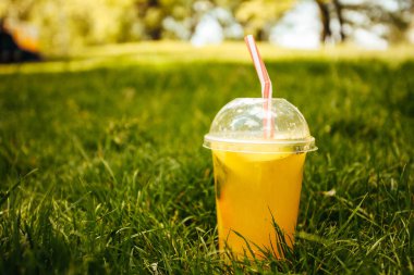 Limonlu limonata ve nane yaprağı. 