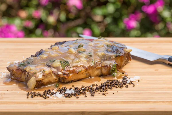 Boneless Steak Diane — Stock Photo, Image