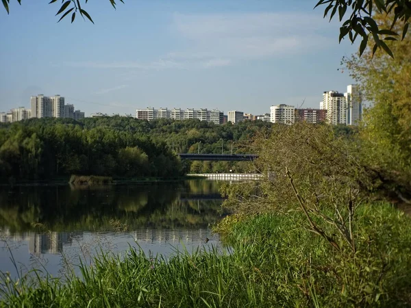 Ufer Des Moskauer Flusses Sommer Bezirk Krylatskoje — Stockfoto
