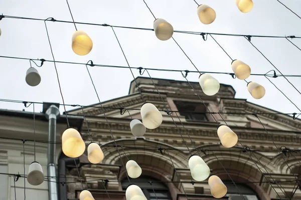 Rua Com Luzes Férias Para Ano Novo Moscou — Fotografia de Stock