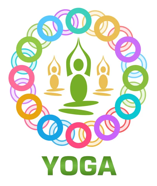 Yoga bunte Ringe kreisförmig — Stockfoto