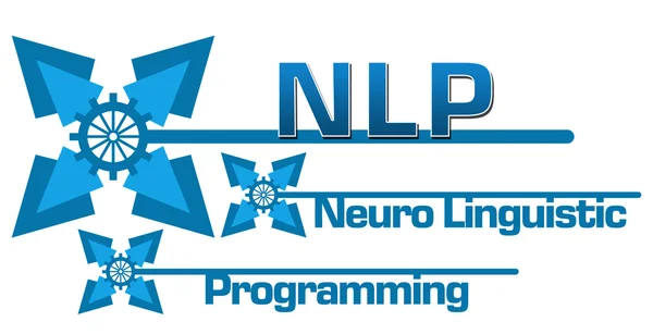 Nlp 抽象齿轮花蓝色 — 图库照片