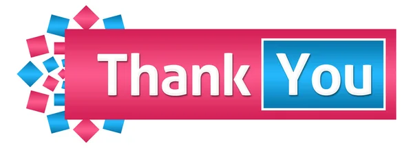 Thank You Pink Blue Horizontal — Stock Photo, Image