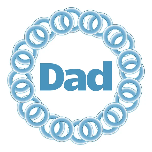 Dad Blue Rings Circular — ストック写真