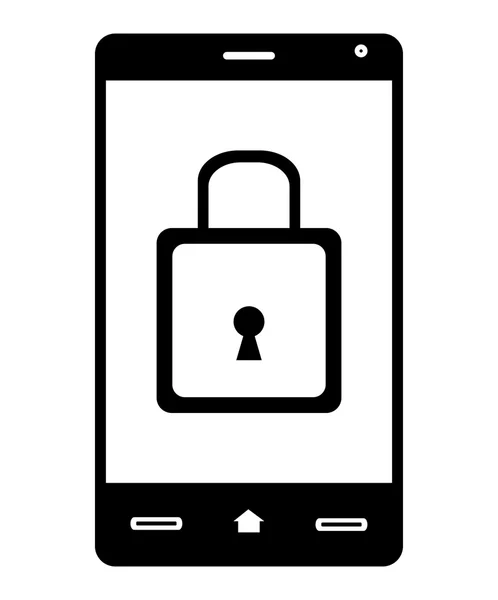 Smartphone met lock — Stockfoto