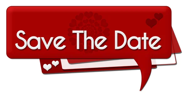 Save The Date Romantic Comment Symbol — Stock Photo, Image