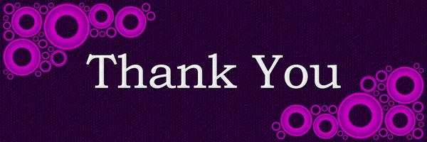 Thank You Purple Pink Rings Horizontal — Stock Photo, Image