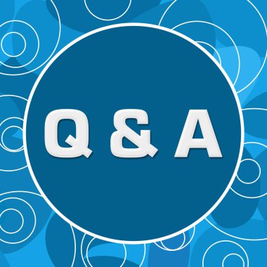 Soru-cevap rasgele mavi halkalar daire 