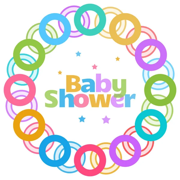 Chuveiro de bebê anéis coloridos circulares — Fotografia de Stock