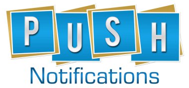 Push bildirimleri mavi kareler 