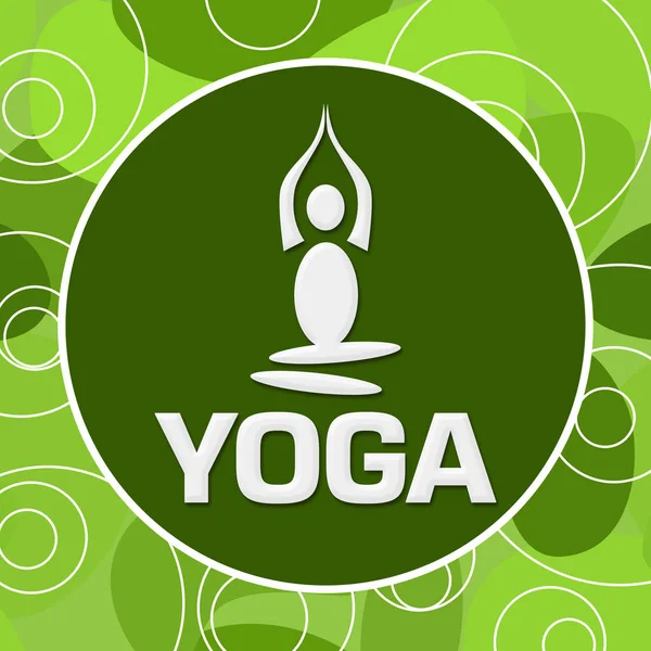 Yoga rasgele yeşil yüzükler daire — Stok fotoğraf