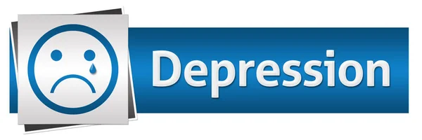 Depresi Biru Abu-abu Horisontal — Stok Foto