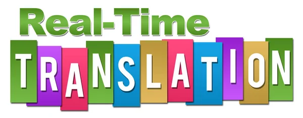 Real-Time Translation Professional Colorful — Stock Photo, Image