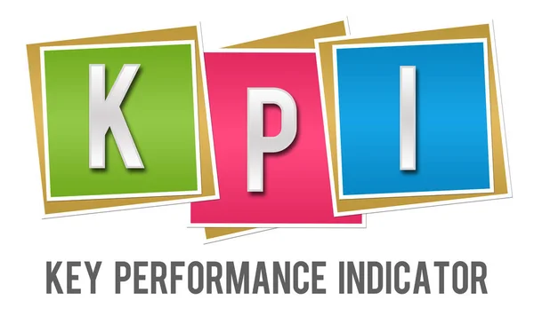 Kpi-关键绩效指标丰富多彩的块 — 图库照片