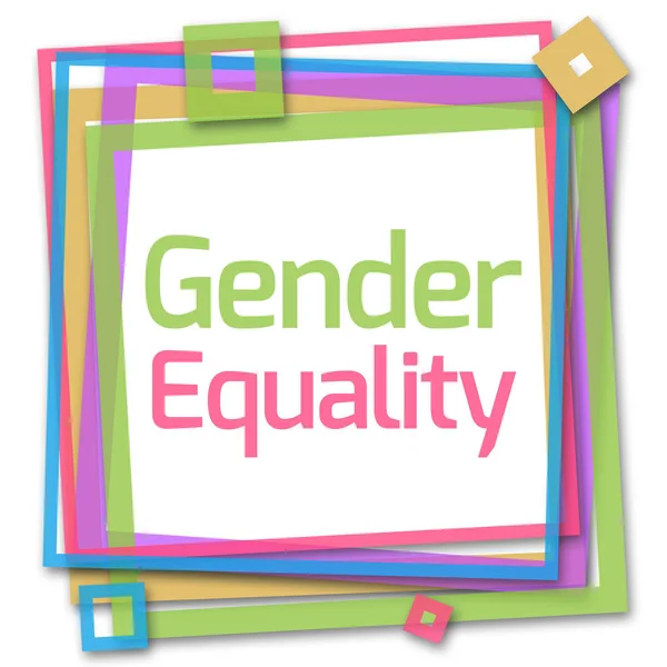 Красочные рамки гендерного равенства — стоковое фото